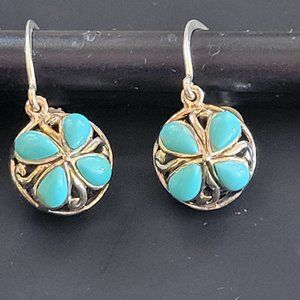 Sterling Silver & Turquoise drop earrings